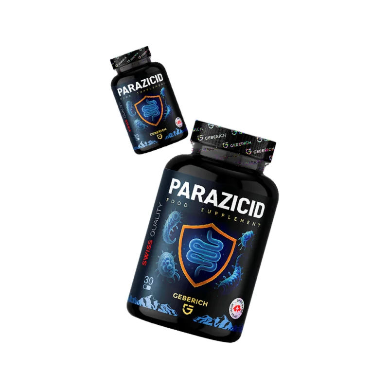 Parazicid — kaksi kapselipurkkia, ravintolisä suoliston hyvinvointiin